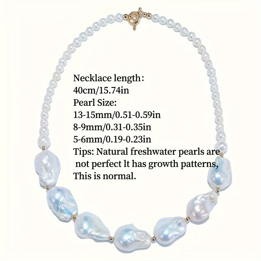 Freshwater Pearl Necklace Large Strand Elegant Jewelry for Special Occasions