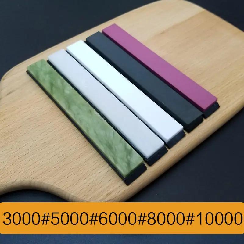 Set of 5 Natural Agate Polishing Stones and Professional Knife Sharpener