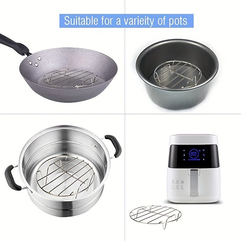 Stainless Steel Round Steamer Rack Kitchen Cooking Steaming Tool