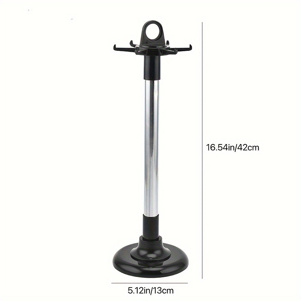 Rotating Kitchen Utensil Holder with 6 Hooks, Space-Saving, No Drilling Needed