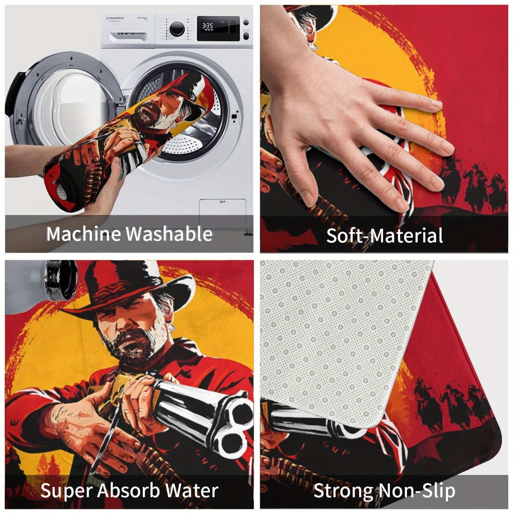 MORGAN Qo'rqmas Qaroqchi Arthur - Oshxona, Yo'l va Yotoqxona bezash uchun sirpanmaydigan, oson tozalanadigan eshik tagi