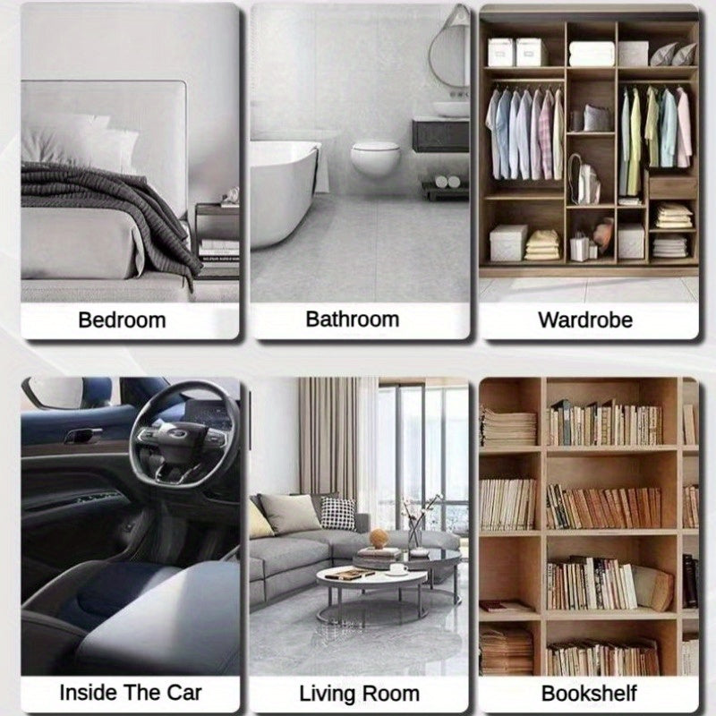 4-Pc Moisture Absorber Bags Non-Electric Dehumidifier Pouches Closet Odor Eliminator