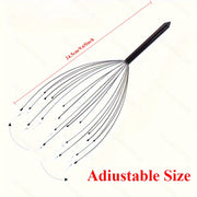 Masajeador de cuero cabelludo de acero inoxidable con 20 crestas para dedos para relajación profunda y regalo