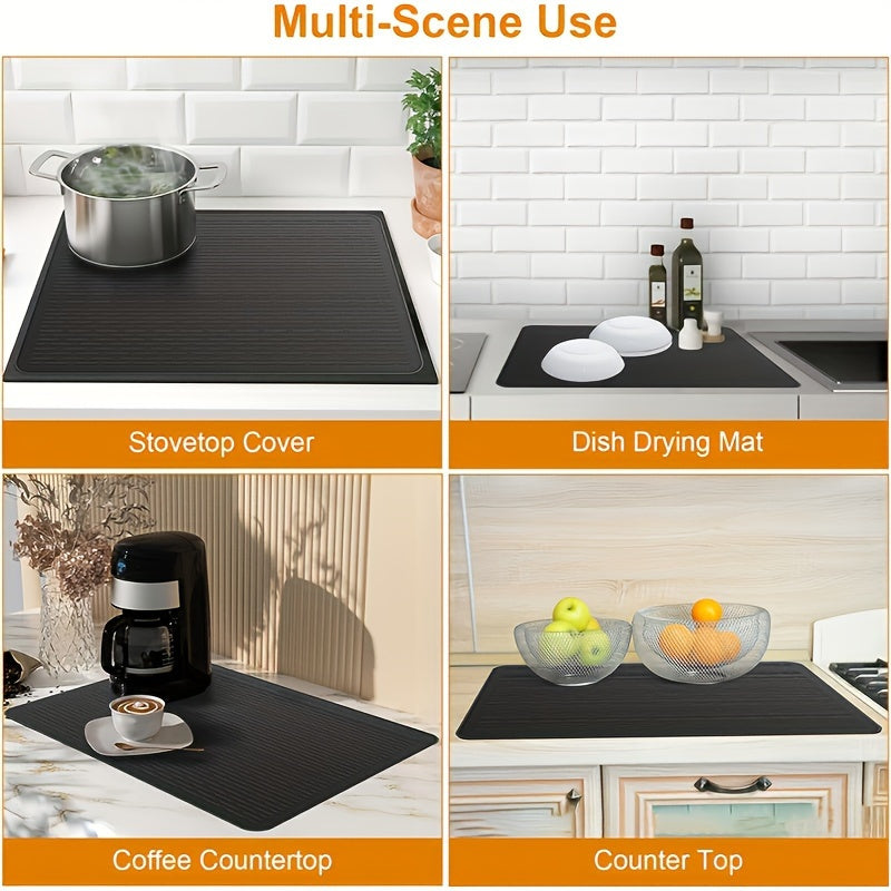 Oshxona pechka himoyasi - issiqqa chidamli, sirpanmaydigan mat, 71.12 sm x 50.8 sm silikon pechka usti qopqog'i