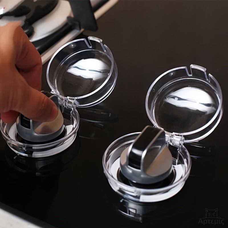 Acrylic Gas Stove and Oven Knob Cover, Oil and Heat Protection, Durable PC Material