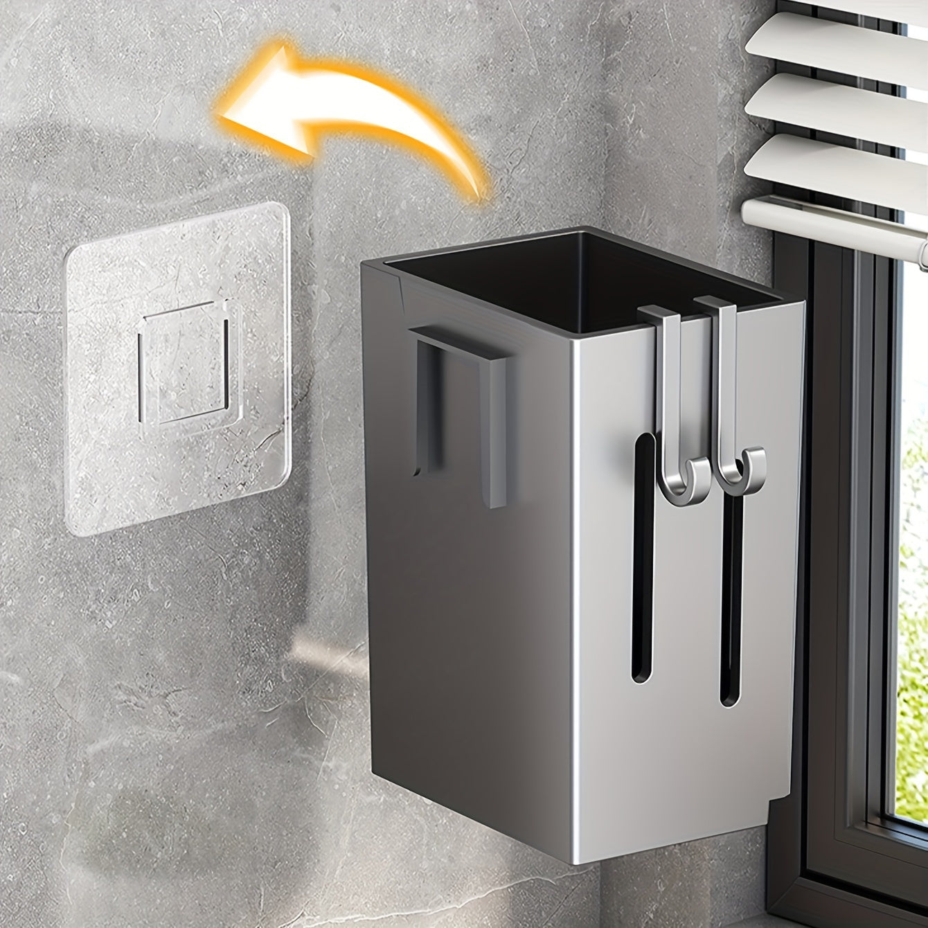 2pcs Kitchen Organizer Plastic Utensil and Flatware Holder Wall-Mount or Freestanding