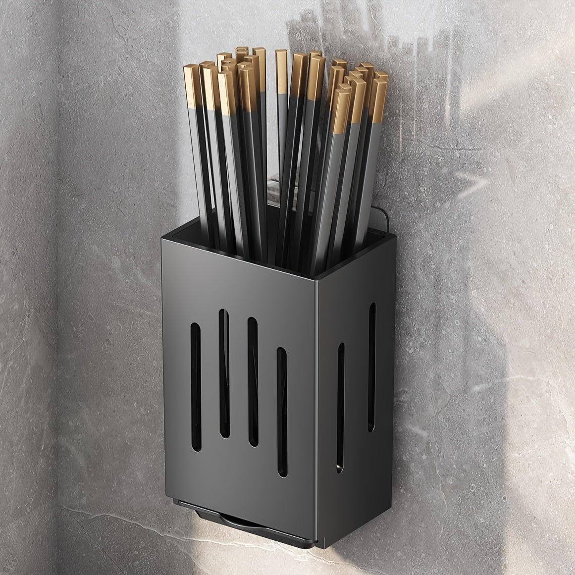 2pcs Kitchen Organizer Plastic Utensil and Flatware Holder Wall-Mount or Freestanding