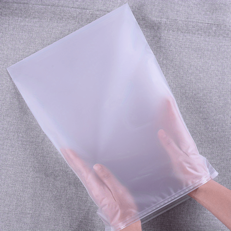 Paquete de 10 bolsas con cremallera transparentes y esmeriladas, fundas de PVC autoadhesivas para almacenamiento de ropa