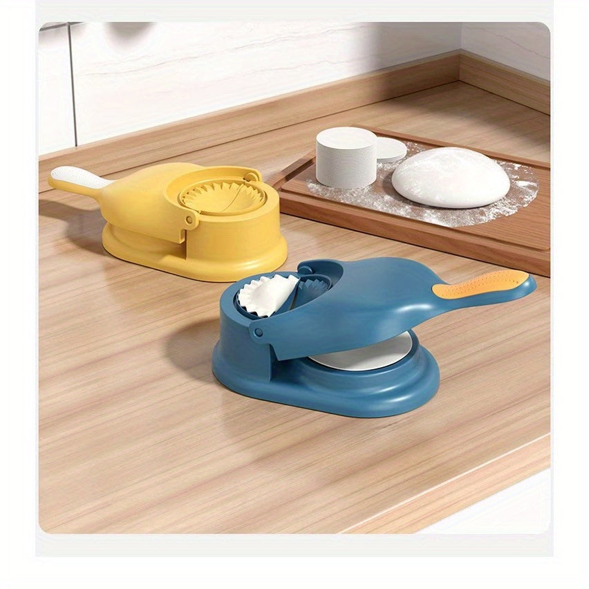 Mustahkam PP materialidan yasalgan 2-in-1 qo'l bilan ishlatiladigan dumpling tayyorlagich, oson uyda dumpling va tortillalar tayyorlash uchun.