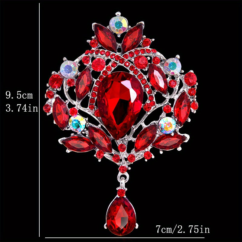 Брошь с стразами - Изысканный кристальный аксессуар с нерегулярным дизайном для женщин, идеально подходит для добавления роскоши и элегантности.