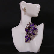 Women’s Rhinestone Brooch Crystal Pin Irregular Shape Luxurious Style