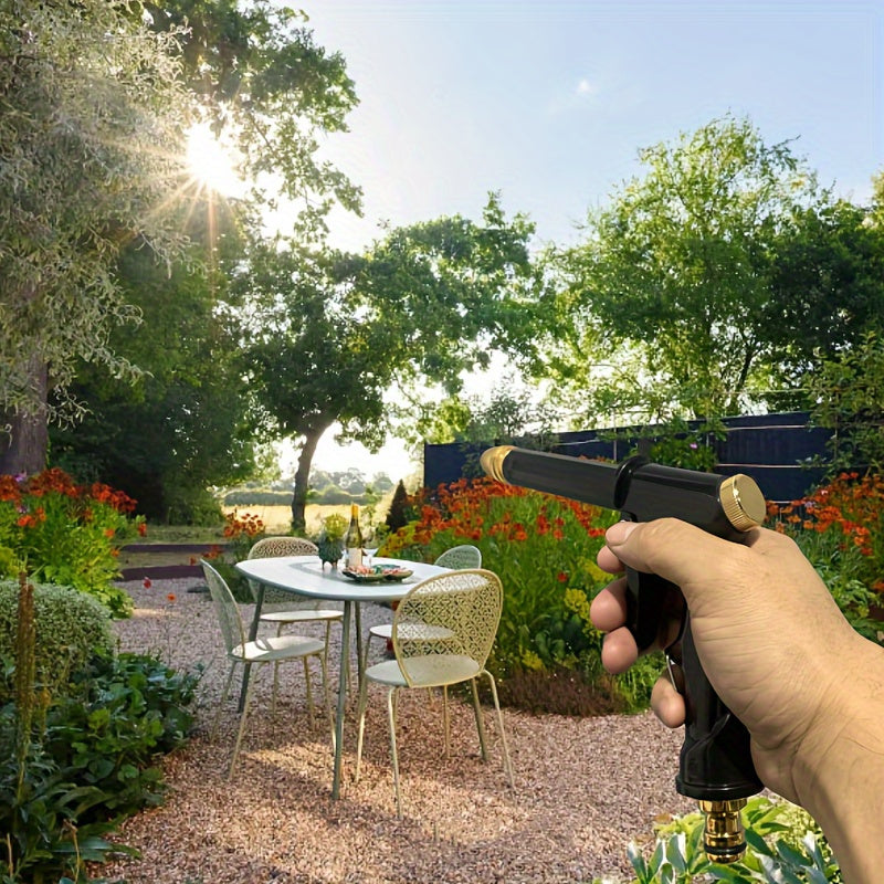Pistola de rociador de agua a alta presión para manguera de jardín con boquilla de múltiples modos, duradera, de metal y plástico