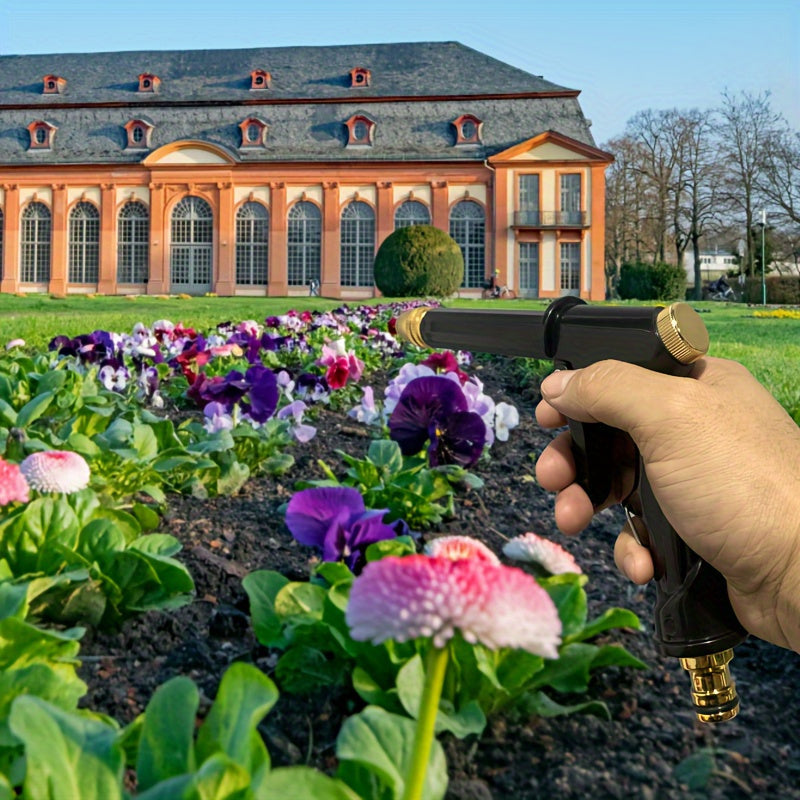 Pistola de rociador de agua a alta presión para manguera de jardín con boquilla de múltiples modos, duradera, de metal y plástico