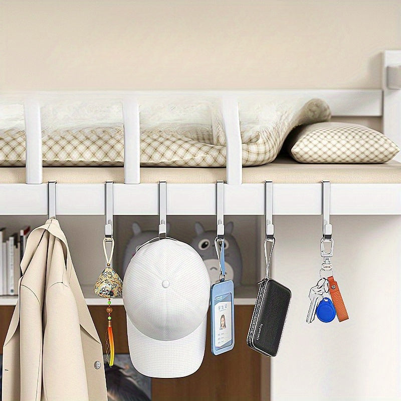 4-Pack Stainless Steel Wall Hooks No-Drill Rust-Resistant for Kitchen Bathroom Storage