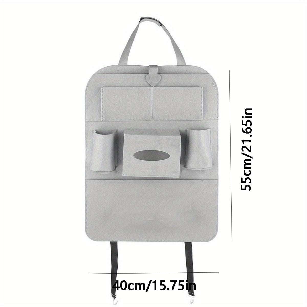 All-In-One Car Seat Back Organizer with Pockets for Personal Care Products Universal Fit