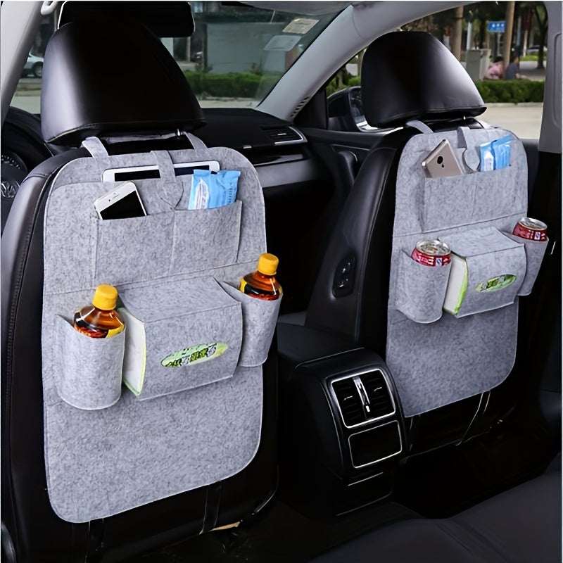 Organizador de respaldo para asiento de coche todo en uno con bolsillos para productos de cuidado personal ajuste universal