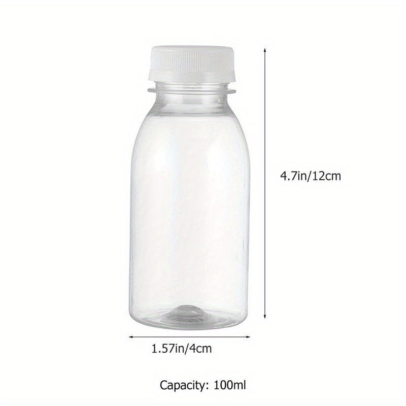 Plastic Milk Bottles 100ml Leakproof Portable for Beverages and Food Storage