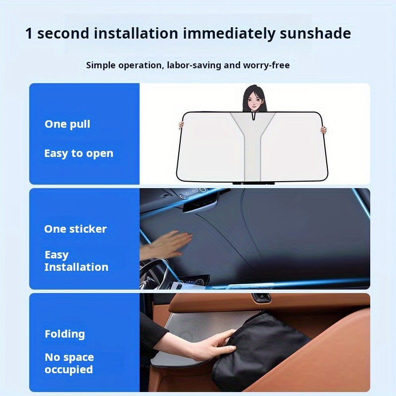 Universal Car Sunshade Thermal Front Window Shade for Interior Accessories