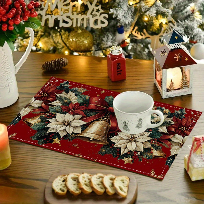 Buffalo Plaid Christmas Table Decor Set Includes Table Mat Thermal Mat Cover and Runner