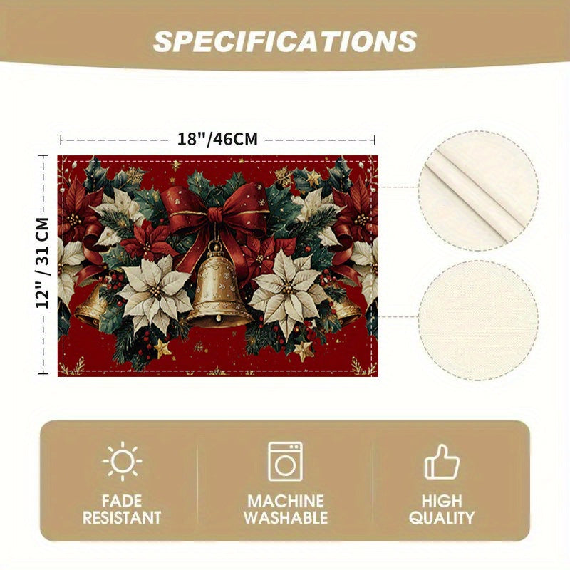 Buffalo Plaid Christmas Table Decor Set Includes Table Mat Thermal Mat Cover and Runner