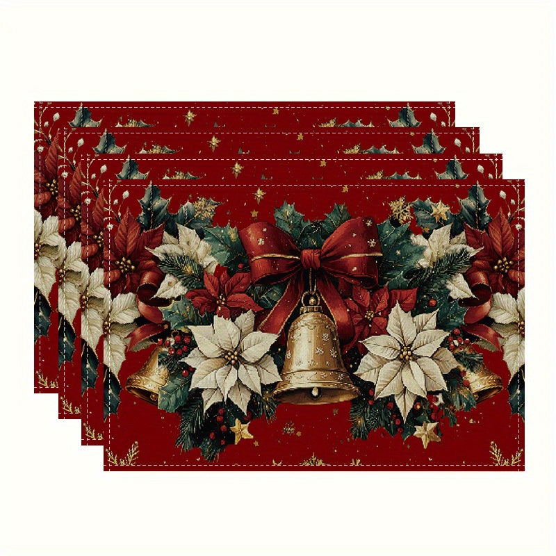 Buffalo Plaid Christmas Table Decor Set Includes Table Mat Thermal Mat Cover and Runner