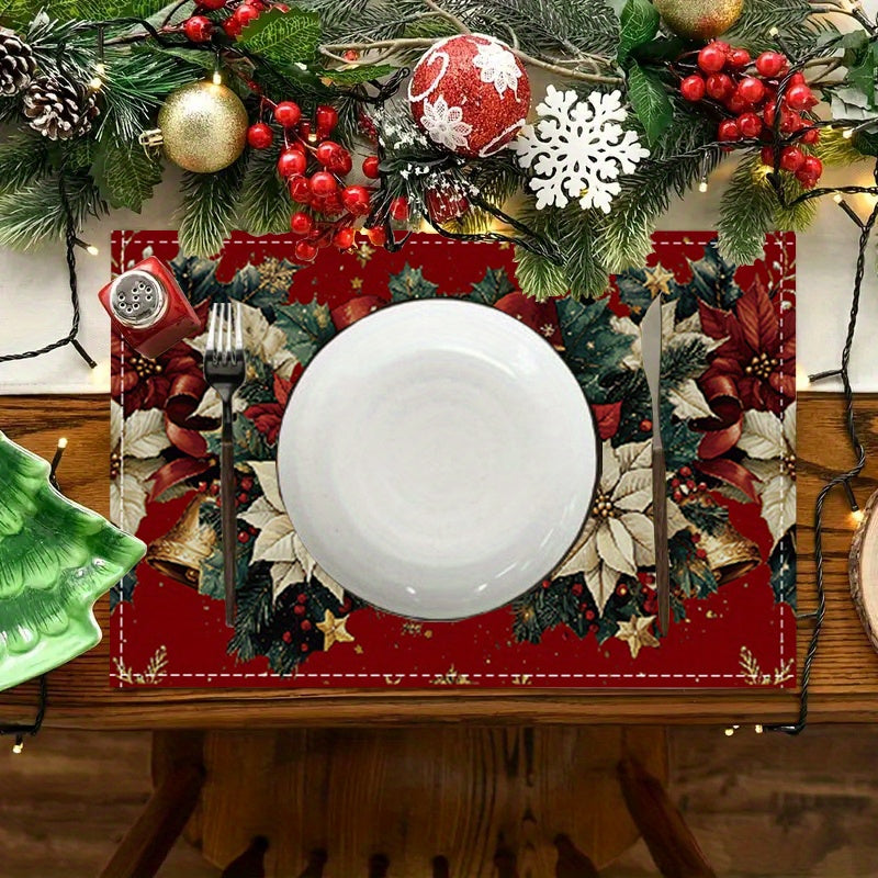 Buffalo Plaid Christmas Table Decor Set Includes Table Mat Thermal Mat Cover and Runner