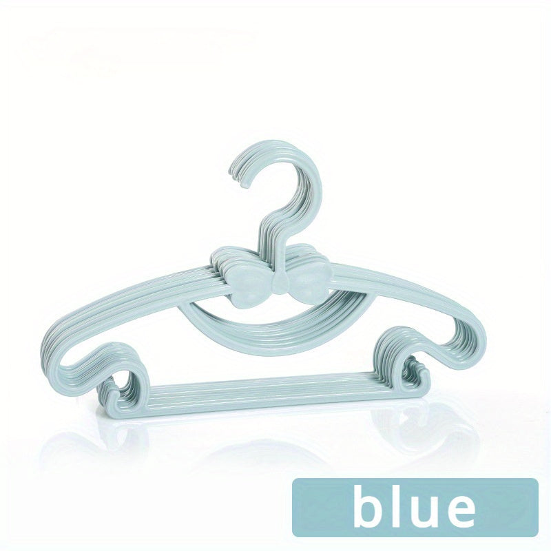 Paquete de 10 perchas de plástico para niños para organización de ropa y ahorro de espacio