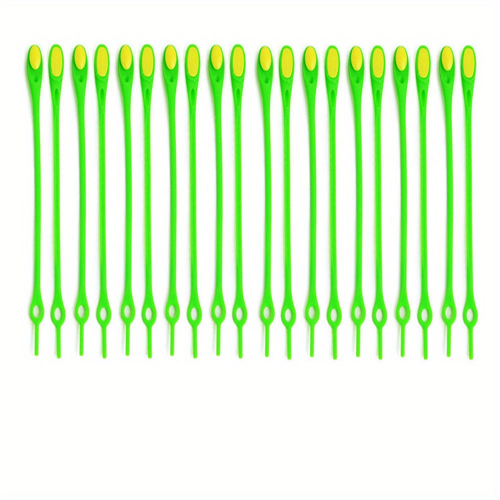 20 Pcs No-Tie Silicone Elastic Shoelaces for Sports Shoes Colorful