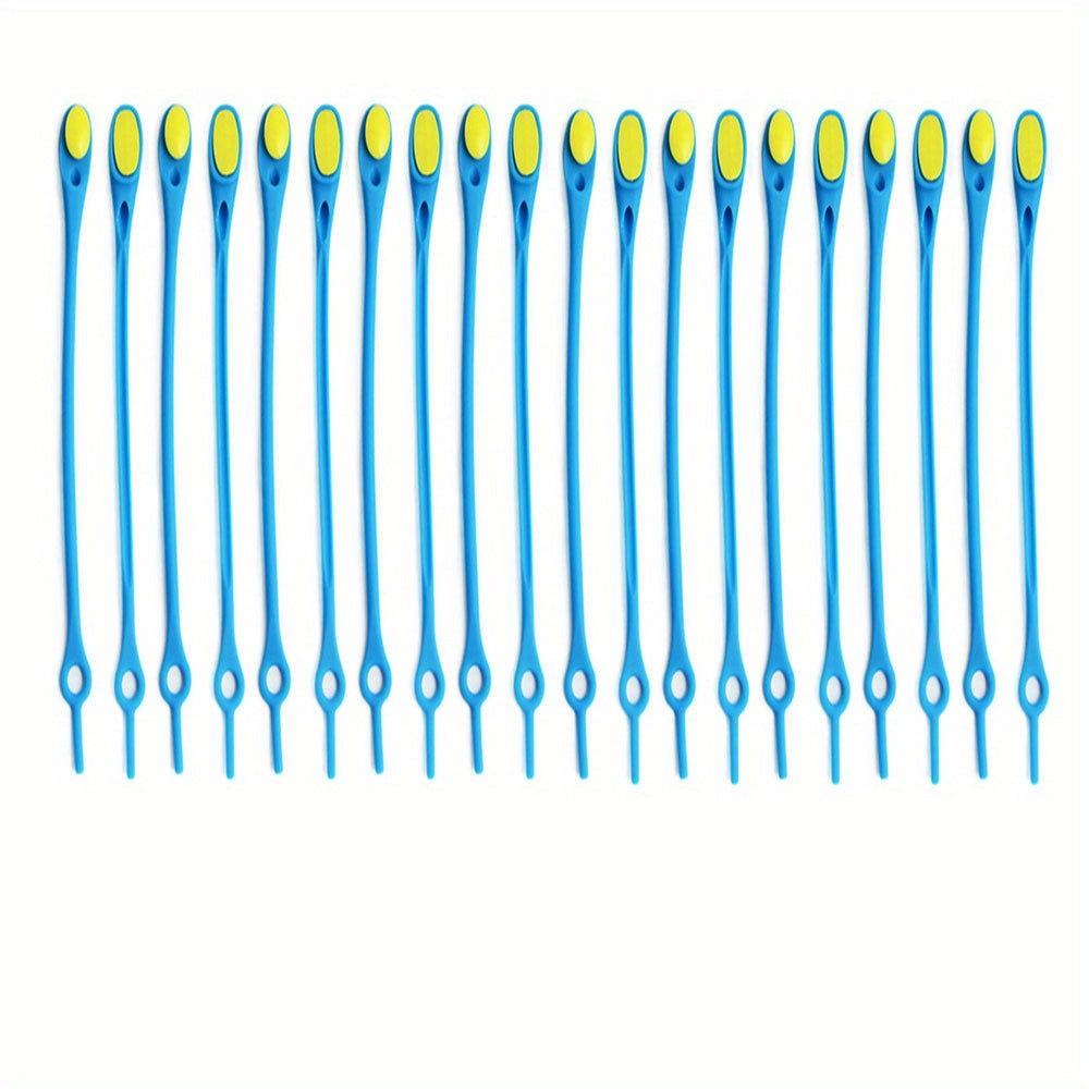 20 Pcs No-Tie Silicone Elastic Shoelaces for Sports Shoes Colorful