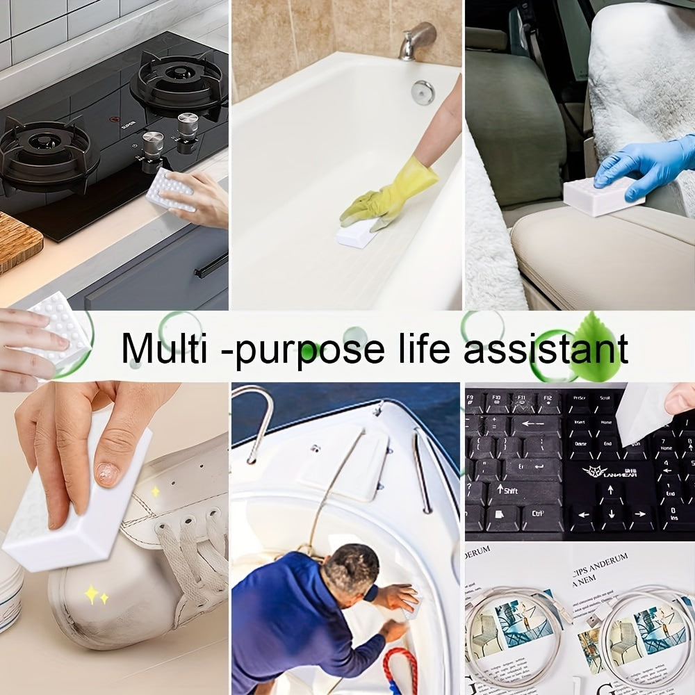 100 Pieces Melamine Foam Magic Wipe Sponges for Kitchen Bathroom Cleaning