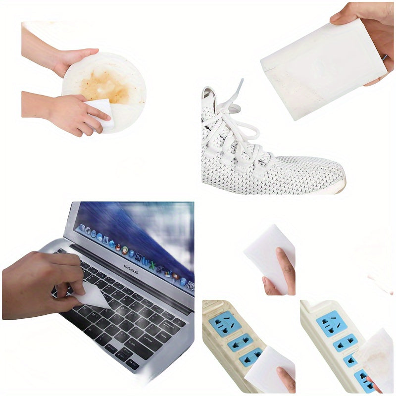 100 Pieces Melamine Foam Magic Wipe Sponges for Kitchen Bathroom Cleaning