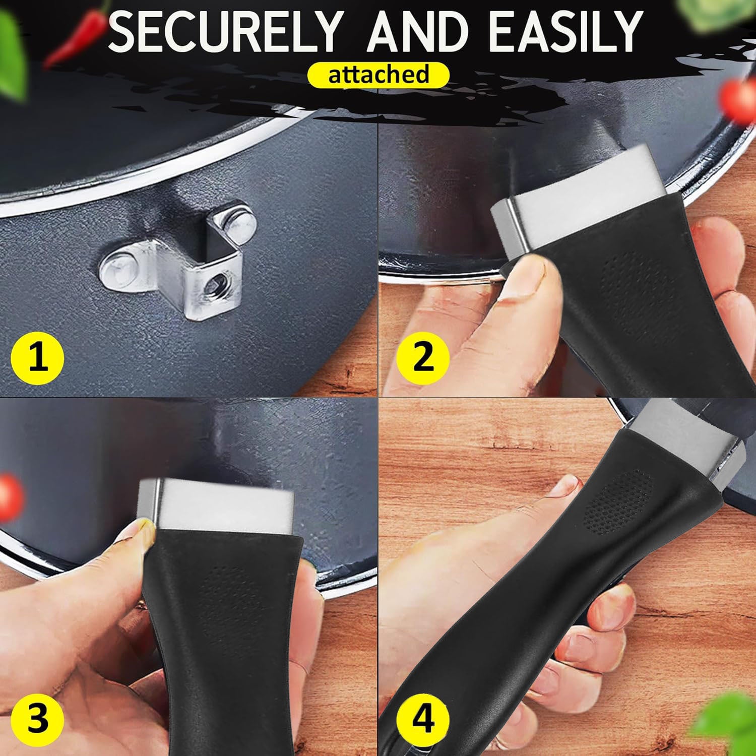 Silicone Cookware Handle Set Replacement Grips for Pots and Pans Easy to Clean