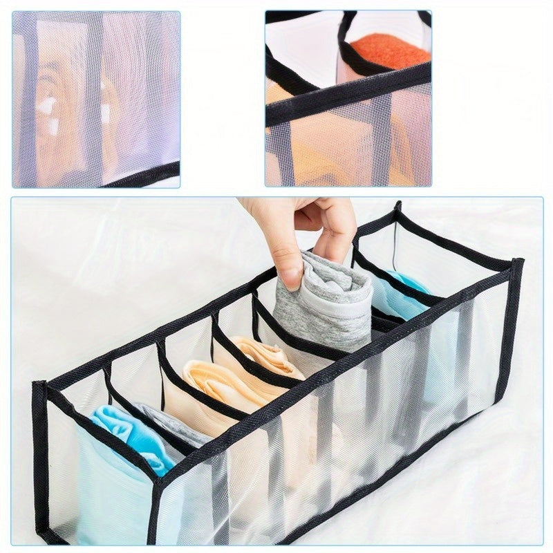 Organizador de tela multifuncional para cajones, ideal para guardar ropa interior y cosméticos