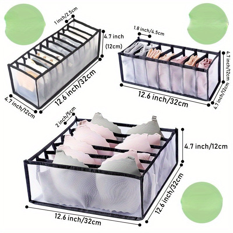 Organizador de tela multifuncional para cajones, ideal para guardar ropa interior y cosméticos