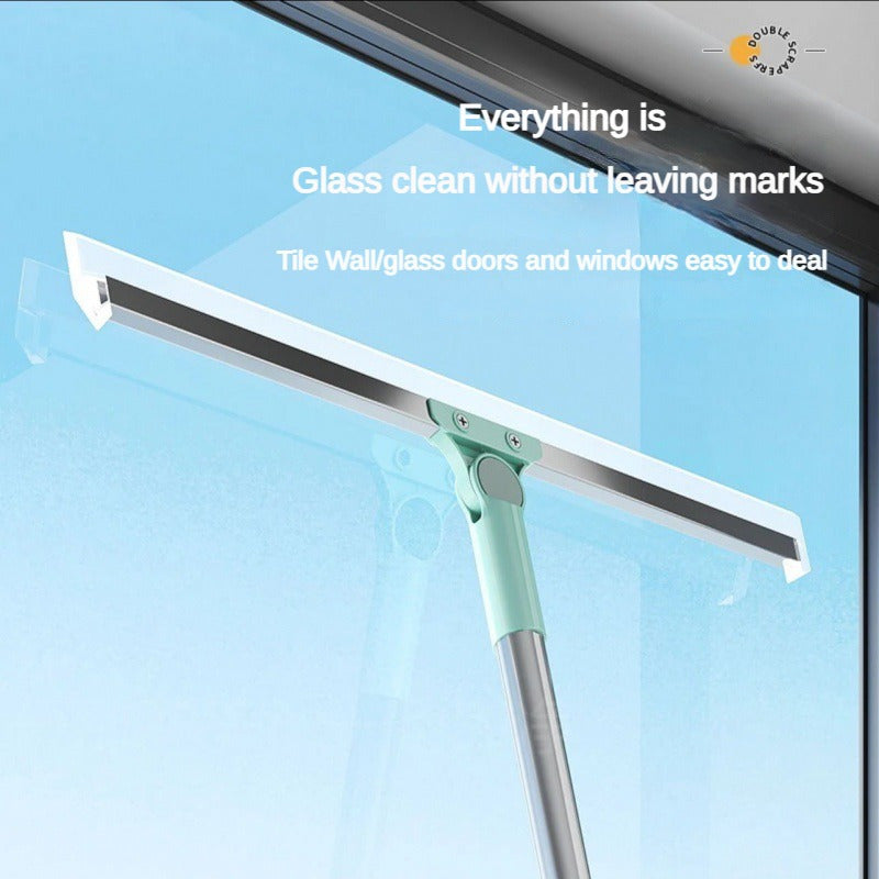 Тройное действие силиконовой метлы с гибкой полосой и металлической ручкой для очистки различных поверхностей