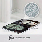 Bathroom Mat Set Soft Flannel Easy to Clean Non-Slip for Bathroom and Balcony Decor