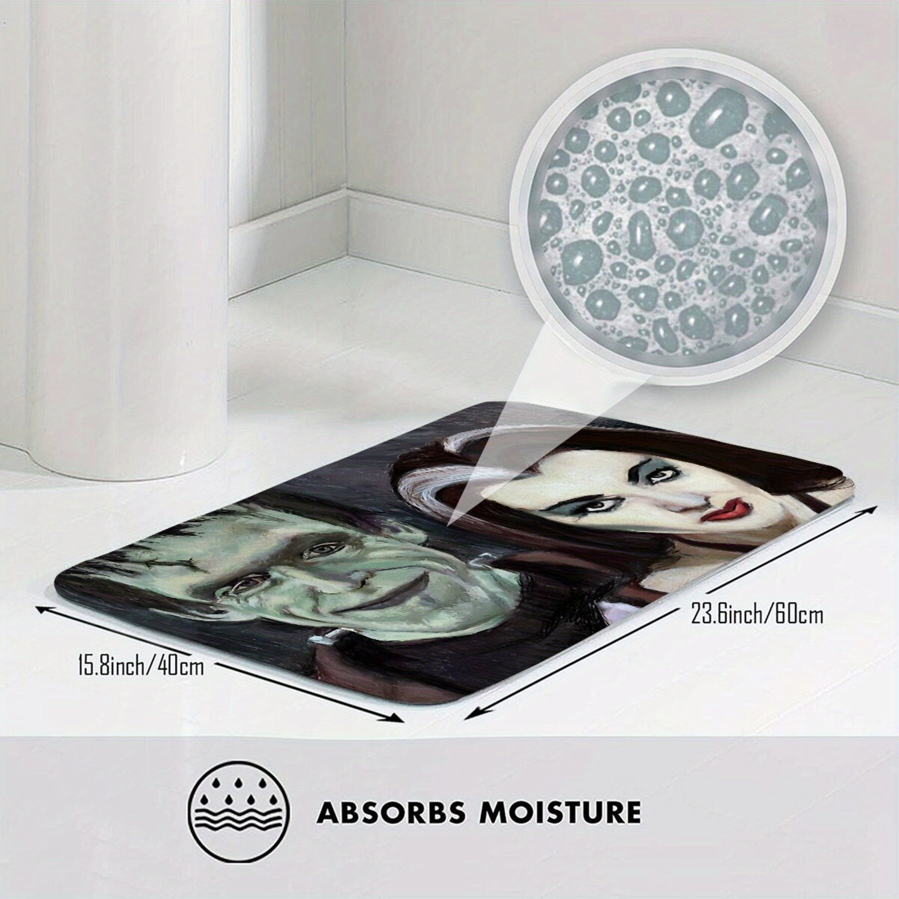 Bathroom Mat Set Soft Flannel Easy to Clean Non-Slip for Bathroom and Balcony Decor