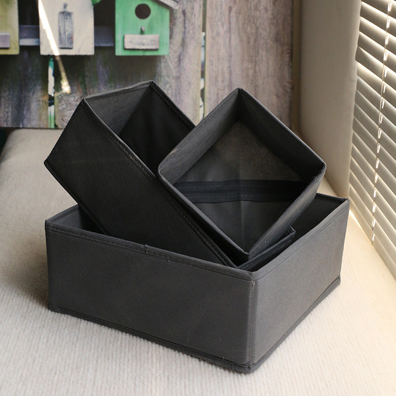 Kiyim shkafi va yotoq osti tashkiloti uchun 3 yoki 6 ta yig'iladigan saqlash qutisi to'plami