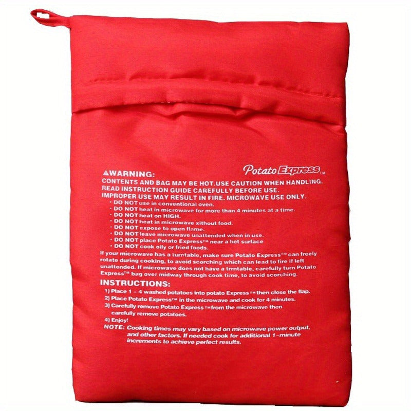 Bolsa de nylon apta para microondas para cocinar, para papas asadas y maíz, bolsa lavable para guarniciones