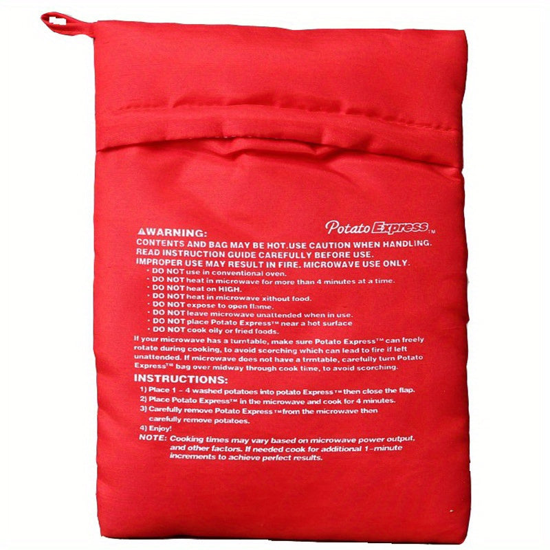 Bolsa de nylon apta para microondas para cocinar, para papas asadas y maíz, bolsa lavable para guarniciones