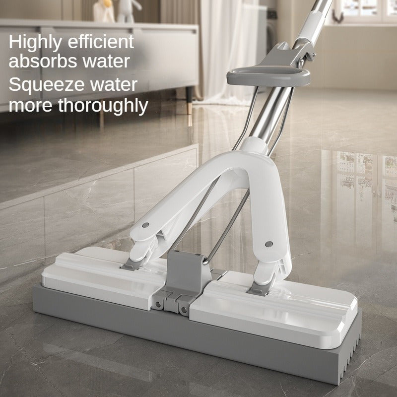 Thick Sponge Mop with Hands-Free Washing and High Absorption for Kitchen Bathroom and Living Room