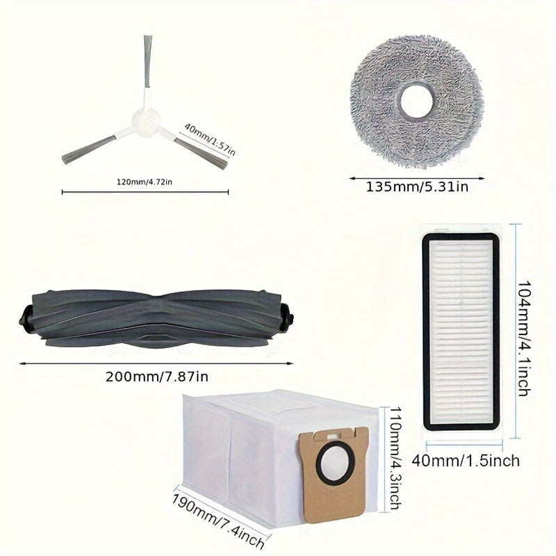 13-Piece Vacuum Cleaner Accessory Kit for Robot Floor Cleaner Durable Plastic