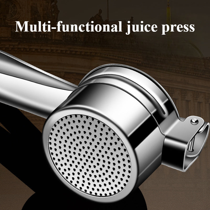 Naychali zanglamas po'latdan yasalgan qo'lda sharbat siqish mashinasi, 3 ta almashtiriladigan filtr bilan - mevalar, sabzavotlar, pyure kartoshka va sarimsoq uchun ko'p funksiyali sharbat siqish mashinasi, tozalash oson bo'lgan oshxona asbobi