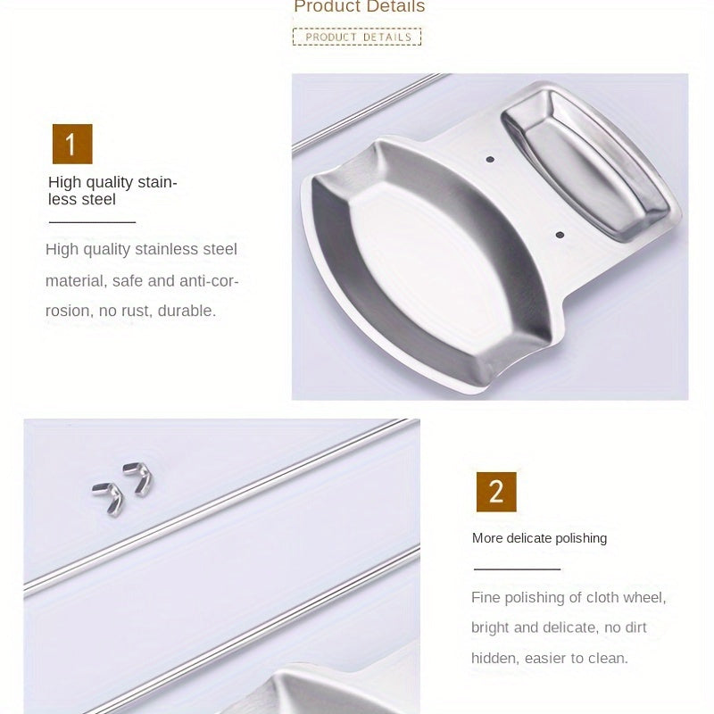 Stainless Steel Pot Lid Rack with Drain Tray, Large Capacity Kitchen Organizer