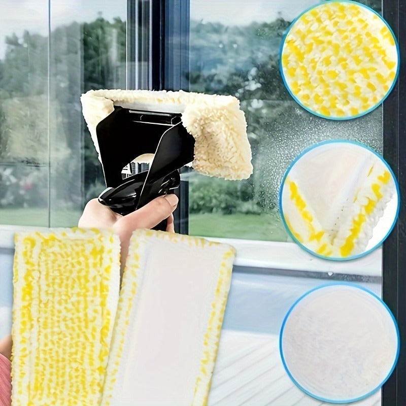 2-Pack Microfiber Mop Pads for Windows and Household Cleaning Reusable Cloths