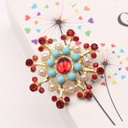 Zarif Qadimiy Barokko Qor Toshi Brosh: Porloq Rhinestone'lar bilan bezatilgan Luxurious Alloy Moda Aksessuari