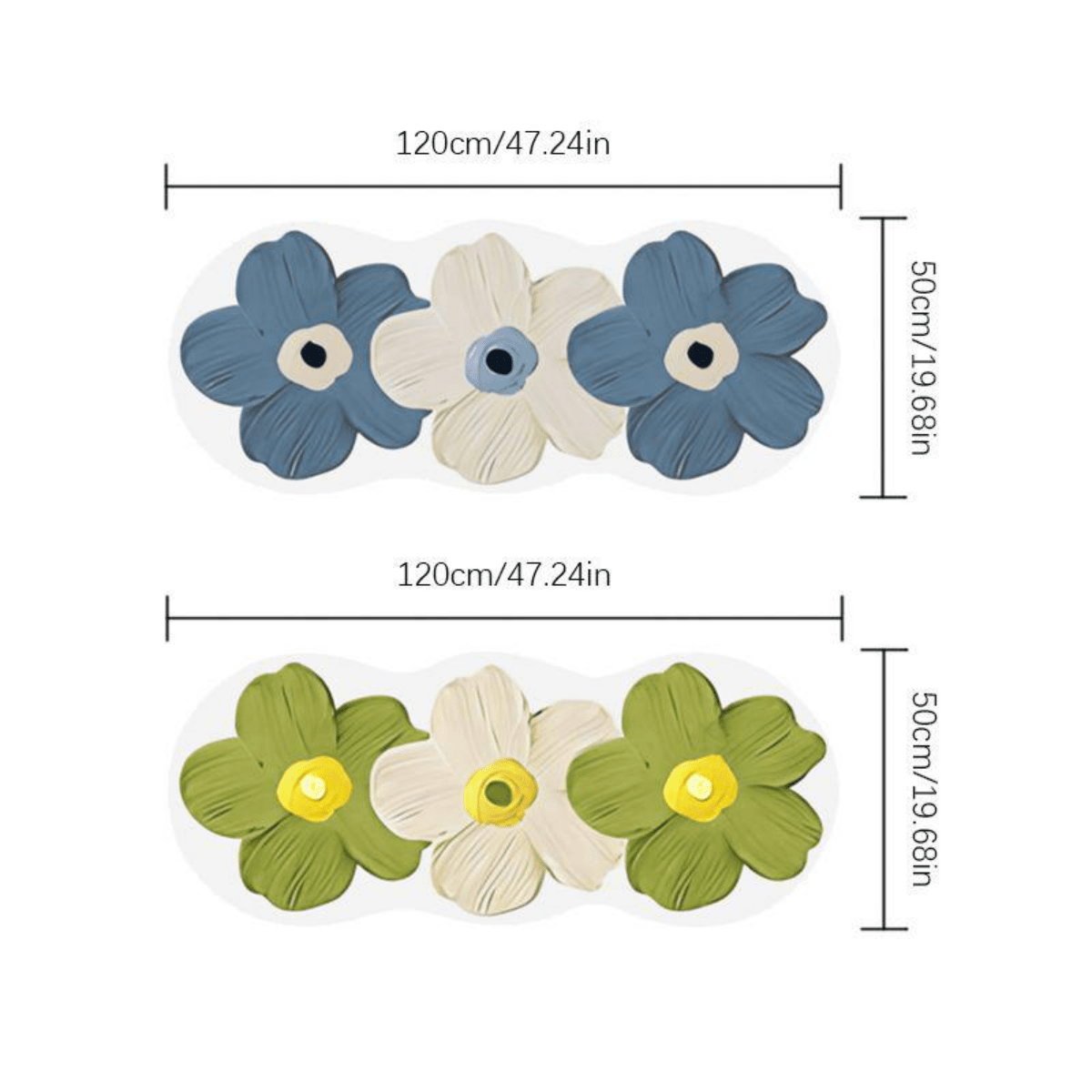 Luxurious Faux Cashmere Area Rug 10mm Thick Non-Slip Machine Washable