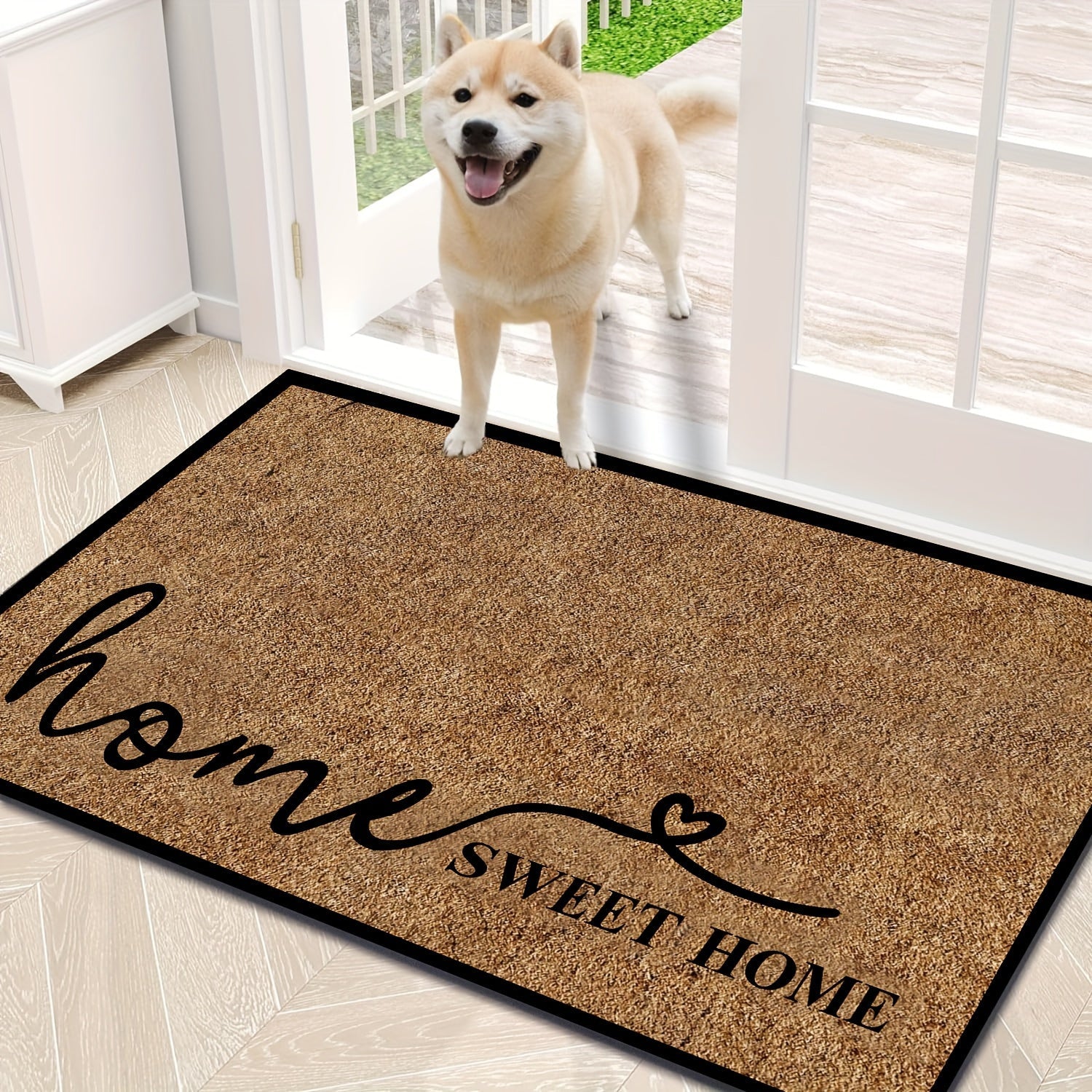Home Sweet Home Doormat Non-Slip Indoor Outdoor Hand Washable Rectangular Rug