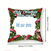 Personalized Christmas Plush Pillowcase Holiday Decor Custom Photo Design