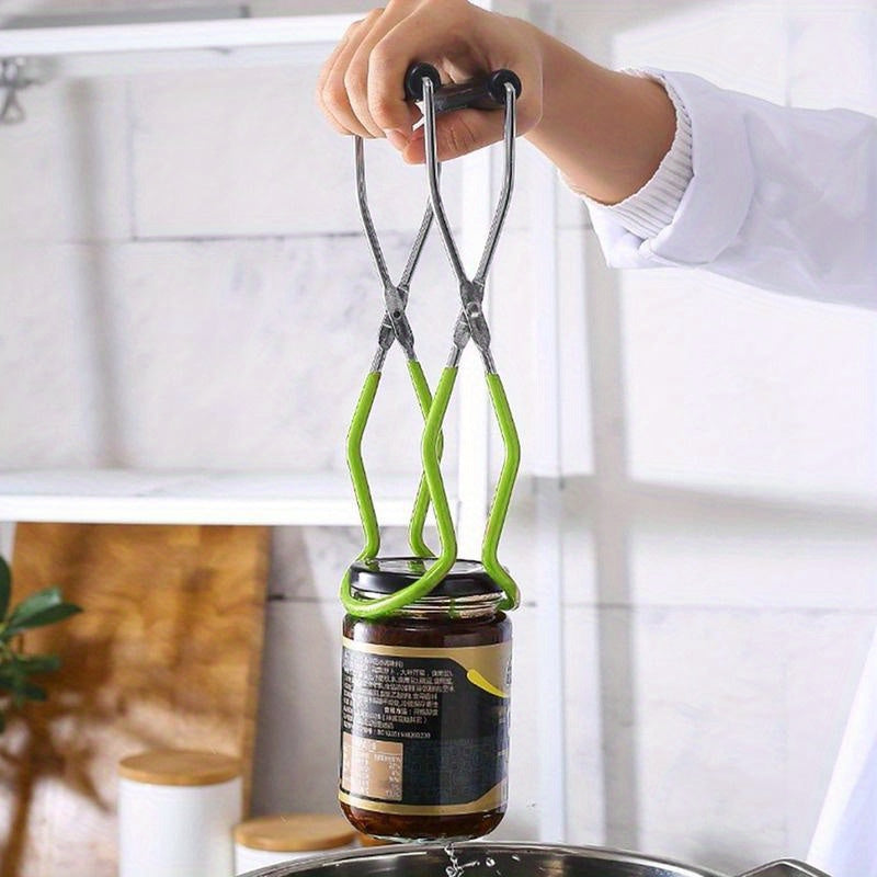 Stainless Steel Wide Mouth Canning Jar Lifter Non-Slip Tongs for Safe Handling